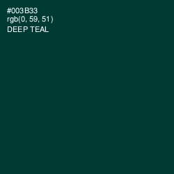 #003B33 - Deep Teal Color Image