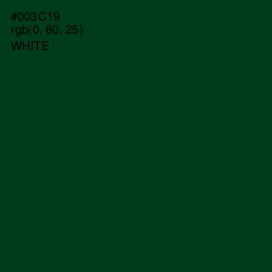 #003C19 - County Green Color Image