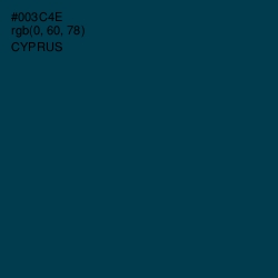 #003C4E - Cyprus Color Image