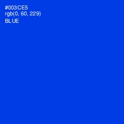 #003CE5 - Blue Color Image