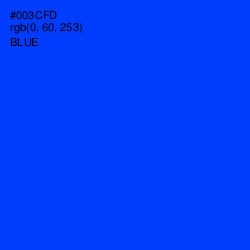 #003CFD - Blue Color Image