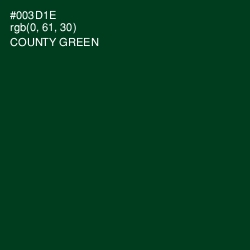 #003D1E - County Green Color Image