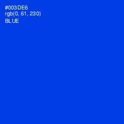 #003DE6 - Blue Color Image