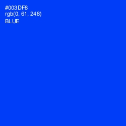 #003DF8 - Blue Color Image