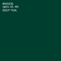 #003E30 - Deep Teal Color Image