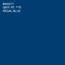 #003E71 - Regal Blue Color Image