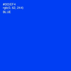 #003EF4 - Blue Color Image