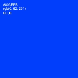 #003EFB - Blue Color Image