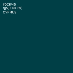 #003F45 - Cyprus Color Image