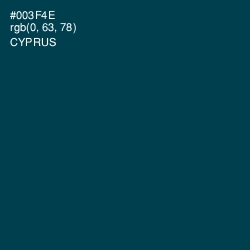 #003F4E - Cyprus Color Image