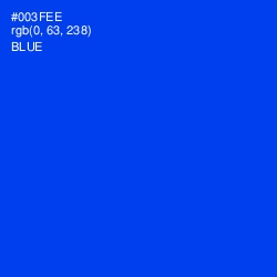 #003FEE - Blue Color Image