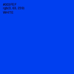 #003FEF - Blue Color Image