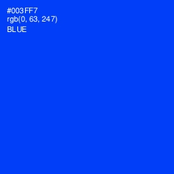 #003FF7 - Blue Color Image