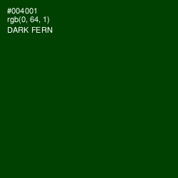 #004001 - Dark Fern Color Image