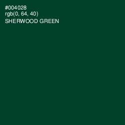 #004028 - Sherwood Green Color Image