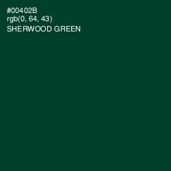 #00402B - Sherwood Green Color Image