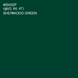 #00402F - Sherwood Green Color Image