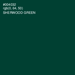 #004032 - Sherwood Green Color Image