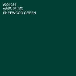 #004034 - Sherwood Green Color Image