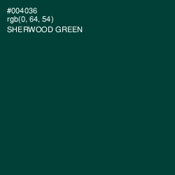 #004036 - Sherwood Green Color Image