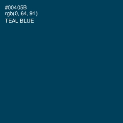 #00405B - Teal Blue Color Image