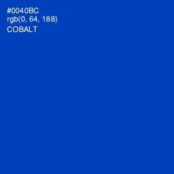 #0040BC - Cobalt Color Image
