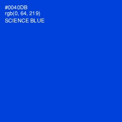 #0040DB - Science Blue Color Image