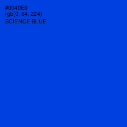 #0040E0 - Science Blue Color Image