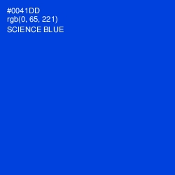 #0041DD - Science Blue Color Image