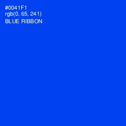 #0041F1 - Blue Ribbon Color Image