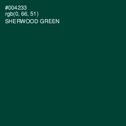 #004233 - Sherwood Green Color Image
