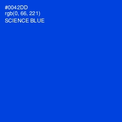 #0042DD - Science Blue Color Image