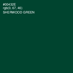 #00432E - Sherwood Green Color Image