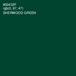 #00432F - Sherwood Green Color Image