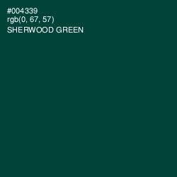 #004339 - Sherwood Green Color Image