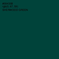 #00433B - Sherwood Green Color Image