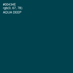 #00434E - Aqua Deep Color Image