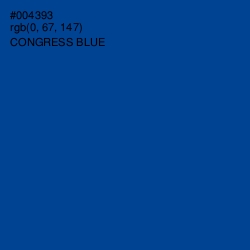 #004393 - Congress Blue Color Image