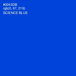 #0043DB - Science Blue Color Image