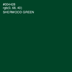 #004428 - Sherwood Green Color Image