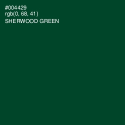 #004429 - Sherwood Green Color Image