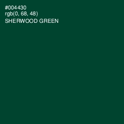 #004430 - Sherwood Green Color Image