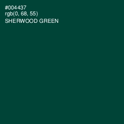 #004437 - Sherwood Green Color Image