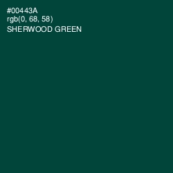 #00443A - Sherwood Green Color Image