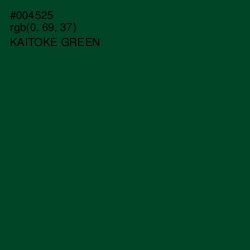 #004525 - Kaitoke Green Color Image