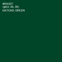 #004527 - Kaitoke Green Color Image