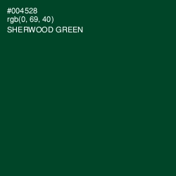 #004528 - Sherwood Green Color Image