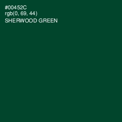 #00452C - Sherwood Green Color Image