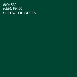 #004532 - Sherwood Green Color Image