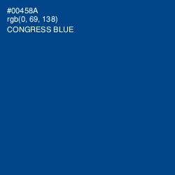 #00458A - Congress Blue Color Image